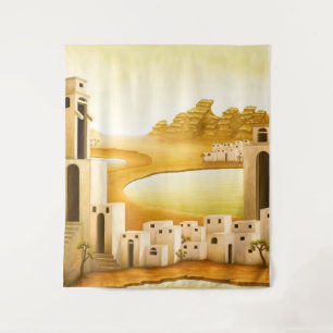 "The Place" - Nahost / Orient Wüstenmalerei Wandteppich