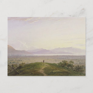 The Plains of Marathon, 1834 (graphite & w/c with Postkarte