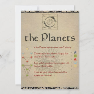 The Planets "VENUS" Book of Shadows Page