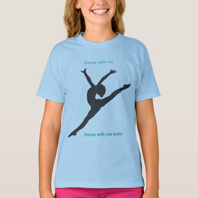 The Playground T-Shirt with dancer in blue (Vorderseite)