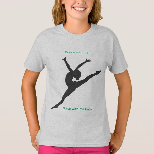The Playground T-Shirt with dancer in steel gray (Vorderseite)