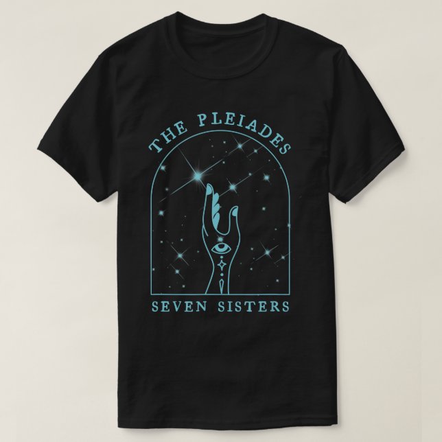 The Pleiades Boho Celestial Illustration for Women T-Shirt (Design vorne)