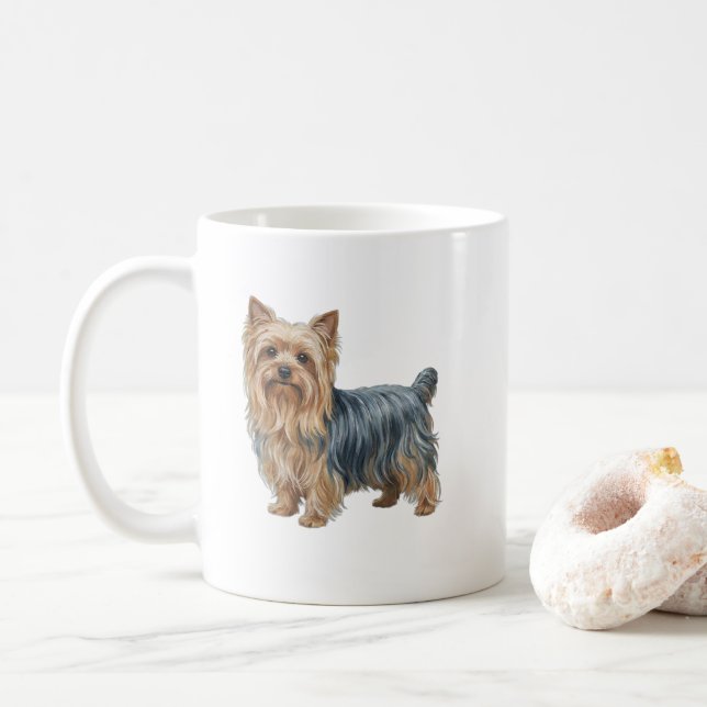 The Pocket-Sized Gladiator: Yorkshire Terrier Kaffeetasse (Mit Donut)
