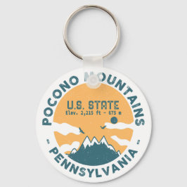 The Poconos Pennsylvania - Retro Vintag Souvenir Schlüsselanhänger