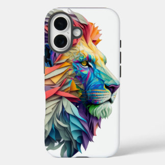 The Polychrome Lion: Where Art Meets Majesty iPhone 16 Hülle