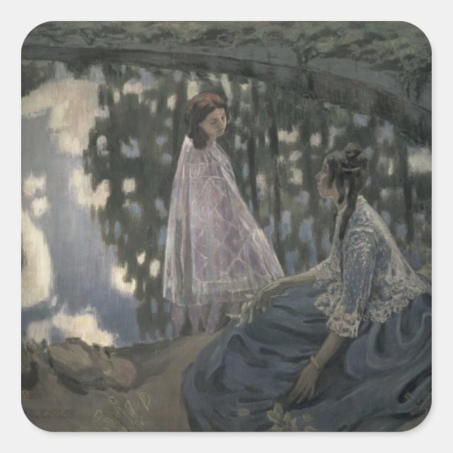 The Pond, 1902 Quadratischer Aufkleber (Vorderseite)