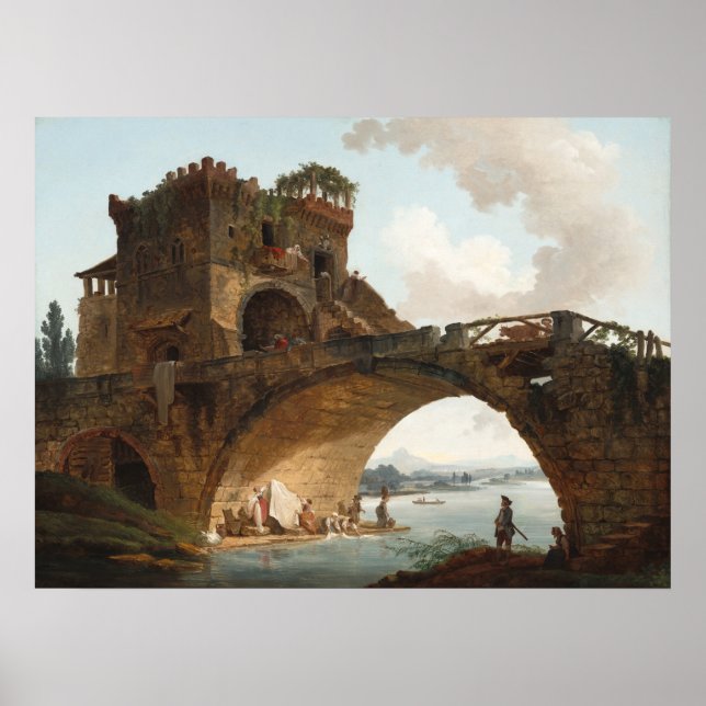 The Ponte Salario - Hubert Robert Fine Art Poster (Vorne)