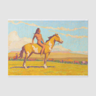 The Pony Boy, 1920 von Maynard Dixon Seidenpapier