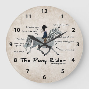 The Pony Rider Große Wanduhr