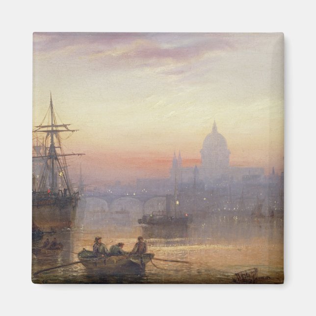 The Pool of London at Sundown, 1876 Magnet (Vorne)