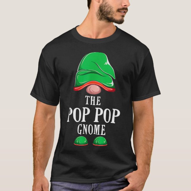 The Pop Pop Gnome Christmas Family Matching Group T-Shirt (Vorderseite)