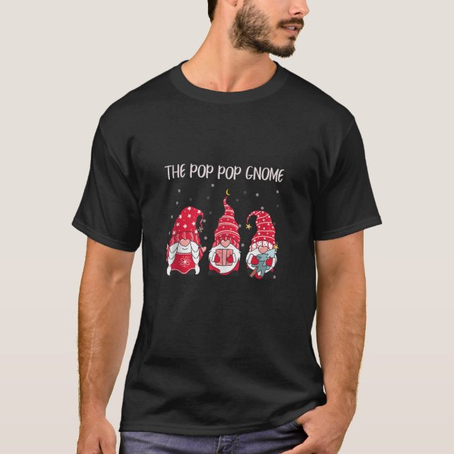 The Pop Pop Gnome Matching Family Christmas Xmas G T-Shirt (Vorderseite)