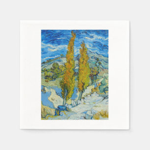 The Poplars at Saint Remy 1889 by Vincent van Gogh Serviette