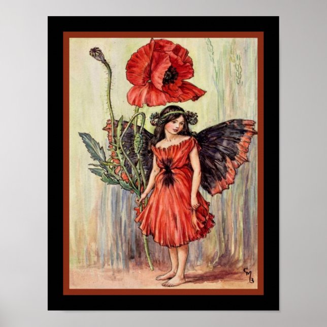 "The Poppy Fairy" ca. 1918 - Cicely Mary Barker Poster (Vorne)