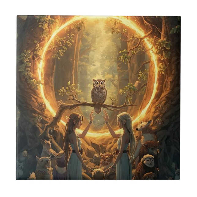 The Portal Between Trees Fliese (Vorderseite)