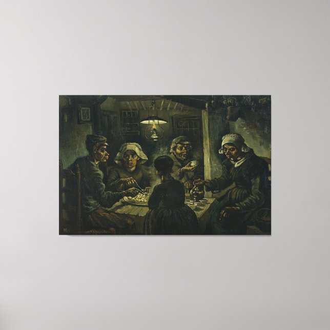 The Potato Eaters / 1885 / Van Gogh / Leinwanddruck (Vorderseite)