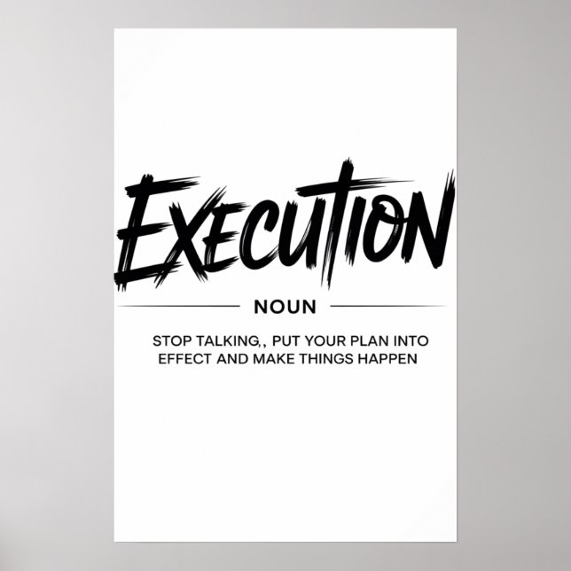 The Power of Execution Poster (Vorne)