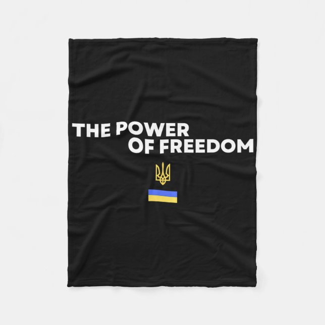 The Power Of Freedom Trident Ukrainian Flag Symbol Fleecedecke (Vorderseite)