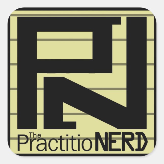 The PractioNERD "Original" Sticker (3" x 3") (Vorderseite)