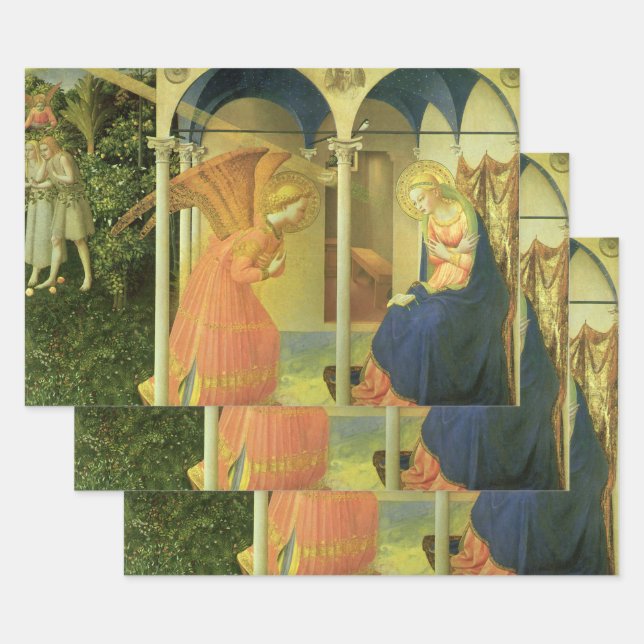 The Prado Annunciation by Fra Angelico Geschenkpapier Set (Set)