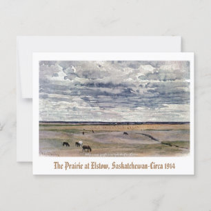 "The Prairie at Elstow, Saskatchewan-1914" Postkarte