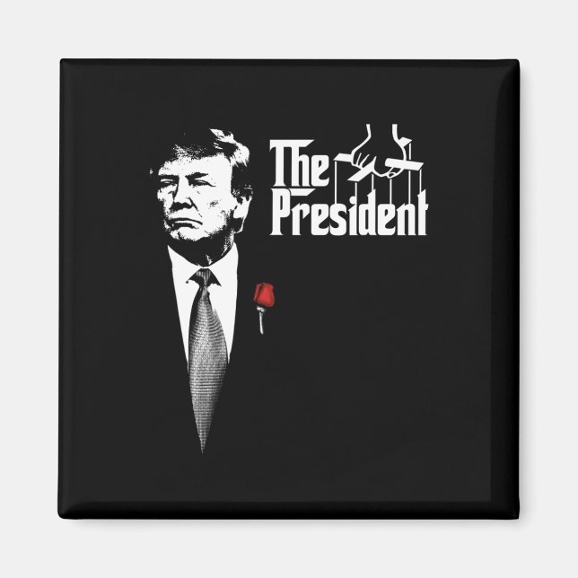 The President Donald Trump Movie Poster Trending M Magnet (Vorne)