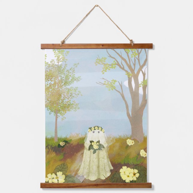 The Primrose Bride Wandteppich Mit Holzrahmen (Vorderseite)
