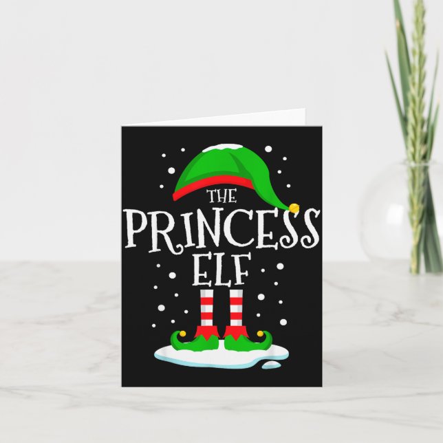 The Princess Elf Christmas Family Matching Xmas Wo Karte (Vorderseite)