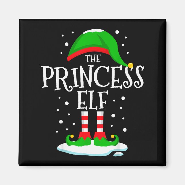 The Princess Elf Christmas Family Matching Xmas Wo Magnet (Vorne)