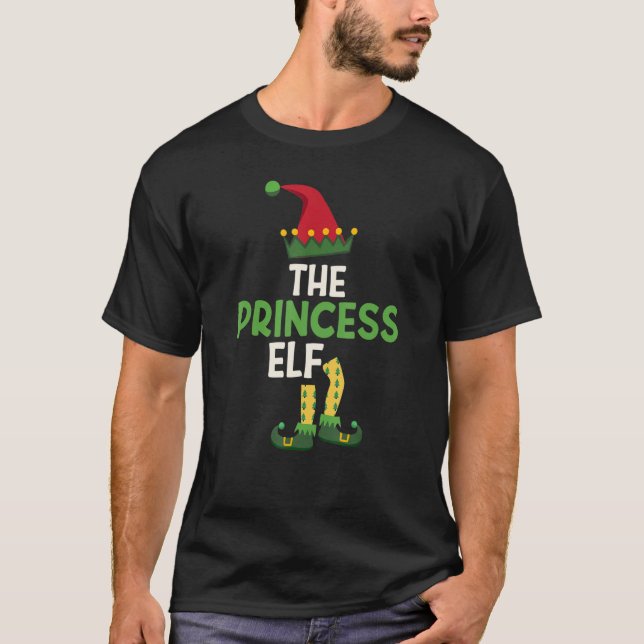 The princess Elf Claus Present Reindeer Snowman Ho T-Shirt (Vorderseite)