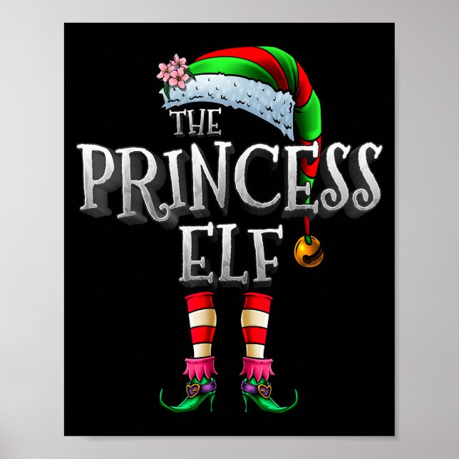 The Princess Elf Shirt Matching Family Funny Chris Poster (Vorne)