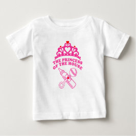 The princess of the house baby t-shirt