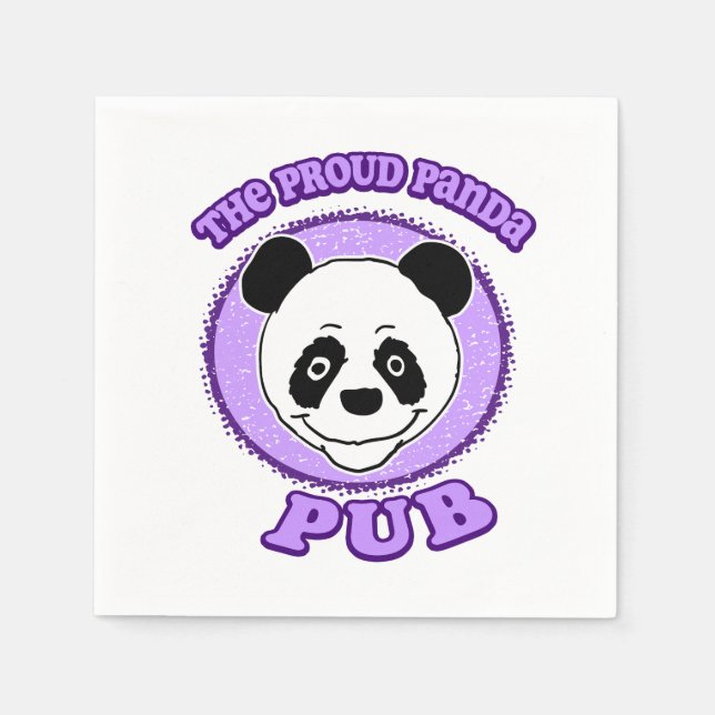 The Proud Panda Pub Serviette (Vorderseite)