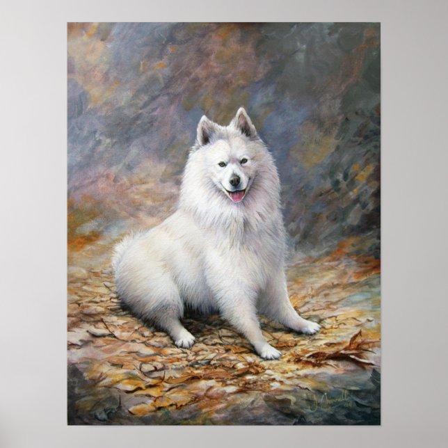 'The Pround Samoyed' - Canvas Print Poster (Vorne)