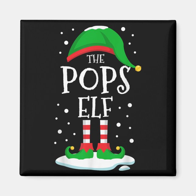 The Ps Elf Christmas Family Matching Xmas Grandpa  Magnet (Vorne)