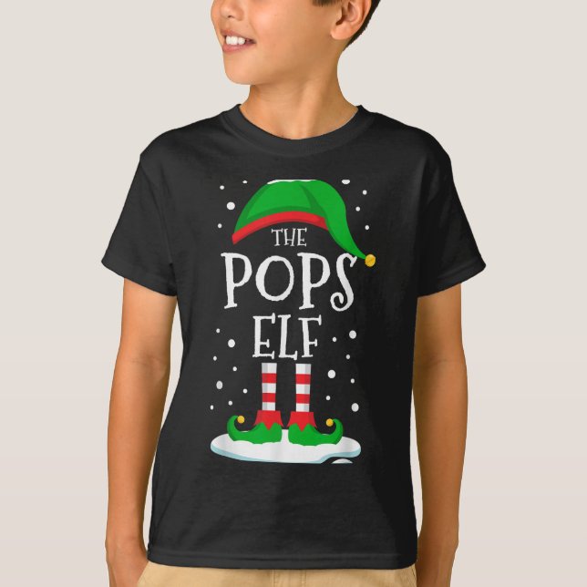 The Ps Elf Christmas Family Matching Xmas Grandpa  T-Shirt (Vorderseite)