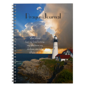 The Psalm 18:28 Lighthouse Prayer Journal Notizblock
