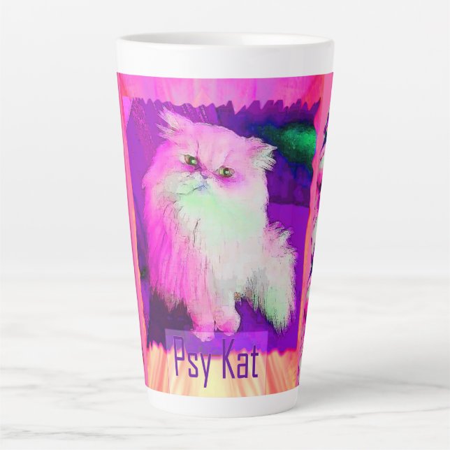 The PSY Kat / The Psychic Cat (by ACCI) Paper Cup Milchtasse (Vorderseite)