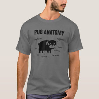 The Pug Anatomy Funny Pug Gift T-Shirt