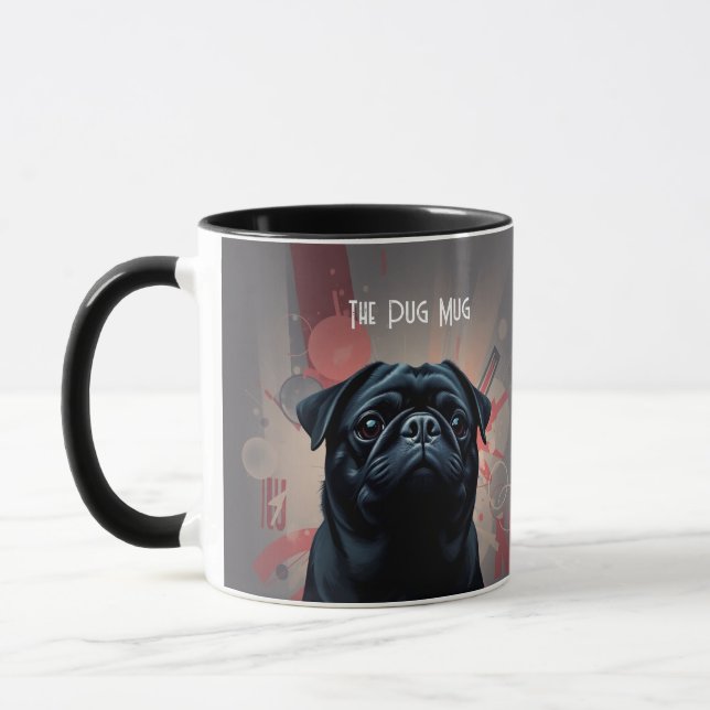 "The Pug Mug"- Mops-Hund-Kaffeetasse Tasse (Links)