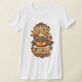 The Pumpkaboo Spice Latte 3D Graffiti Collection T-Shirt