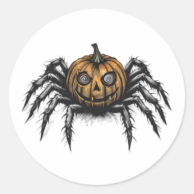 The Pumpkin-Headed Crawler Runder Aufkleber (Vorderseite)
