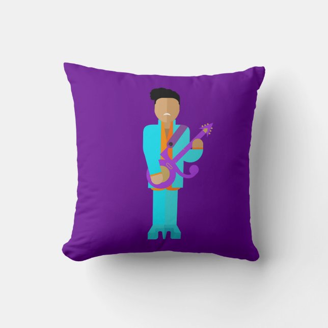 The Purple Pixie – Funk Legend Throw Pillow Kissen (Vorderseite)