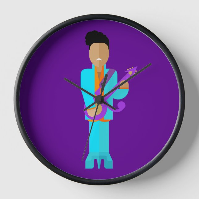 The Purple Pixie - Funk Legend Wall Clock Uhr (Vorderseite)