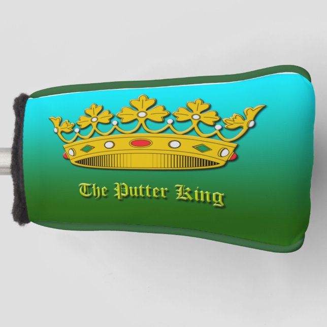 "The Putter King" Putter Blade Kopfbedeckung Golf Headcover (Vorderseite)