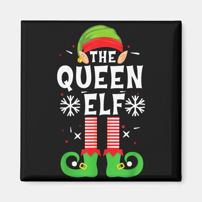 The Queen Elf Christmas Family Matching Pajamas Qu Magnet (Vorne)