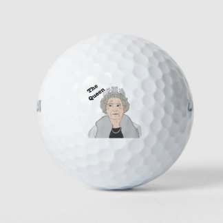 The Queen of England Elizabeth II. Golfball