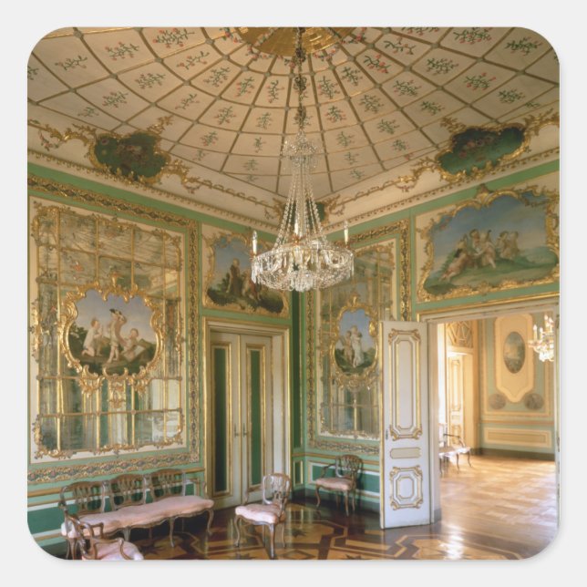 The Queen's Boudoir, 1774-86 Quadratischer Aufkleber (Vorderseite)