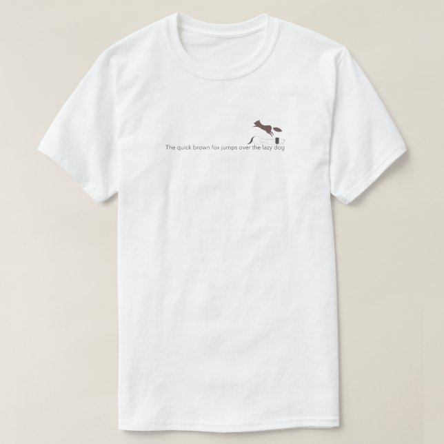 The quick brown fox jumps over the lazy dog T-Shirt (Design vorne)