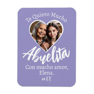 The Quiero Mucho Abuelita Con Foto Personalizada Magnet
